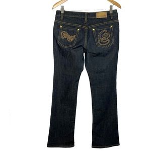 COOGI Women’s Bootcut Mid Rise Jeans Embroiled